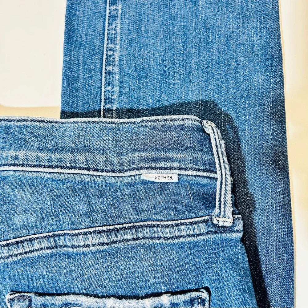 MOTHER jeans The Mid Rise Dazzler Ankle Fray jeans distressed women size 27 - Picture 11 of 11